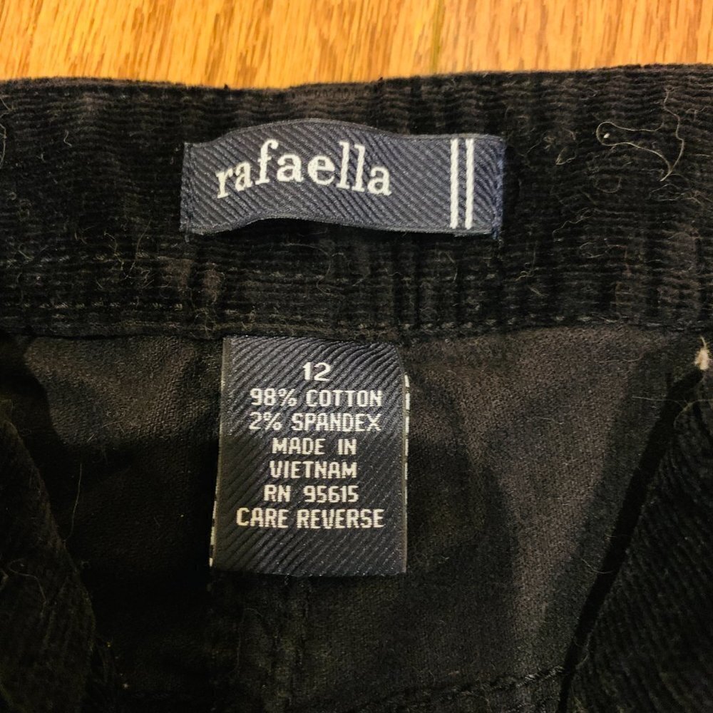 Rafaella Size 12 Black Corduroy Pants Bootcut Women’s Stretch - Picture 14 of 16